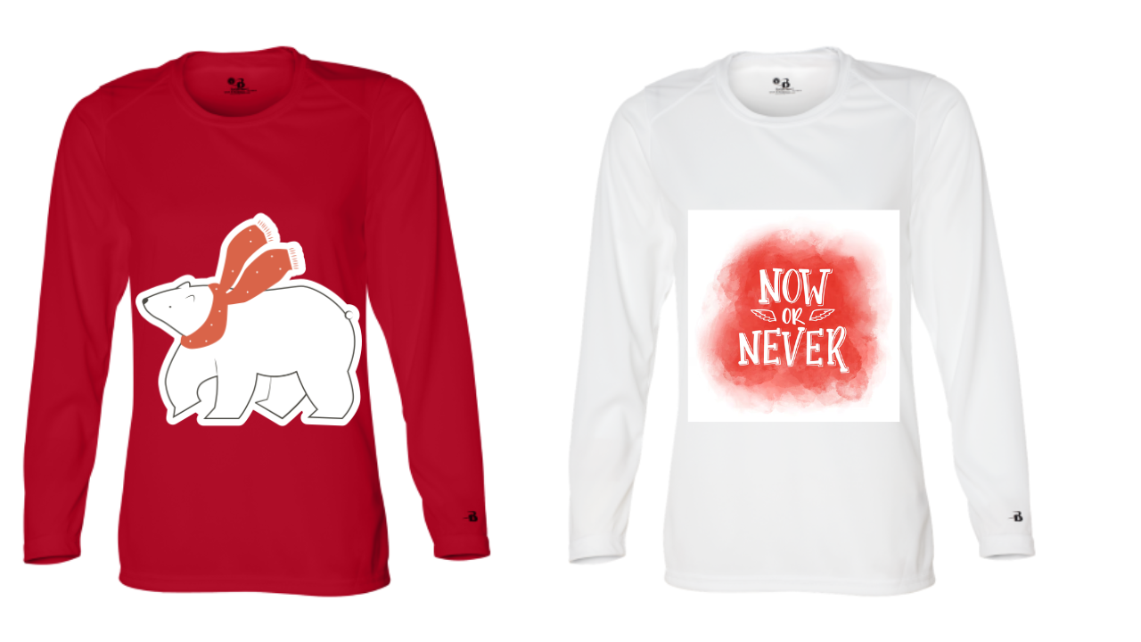 Red and white T-shirts
