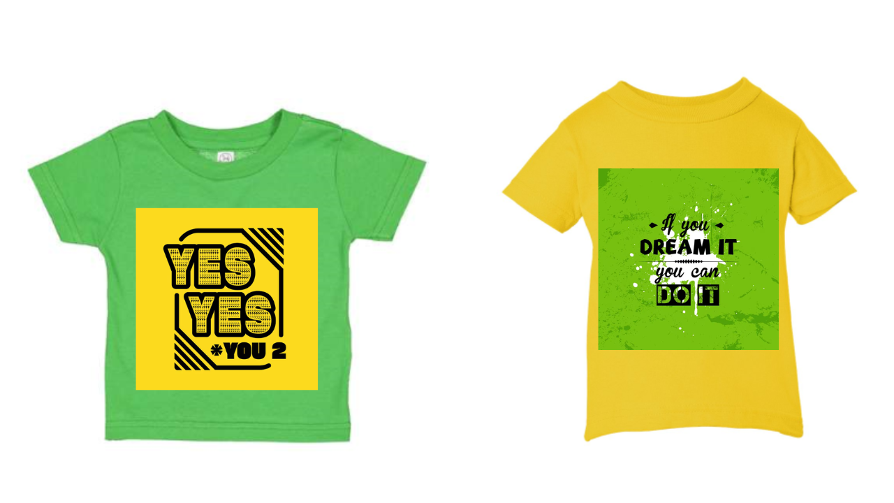Green and yellow T-shirts