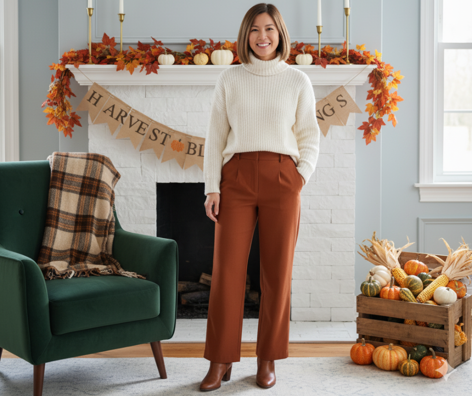 The Look: Turtleneck + Wide-Leg Trousers