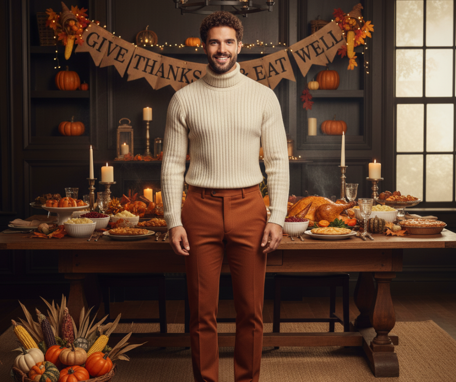 The Look: Turtleneck + Tailored Trousers