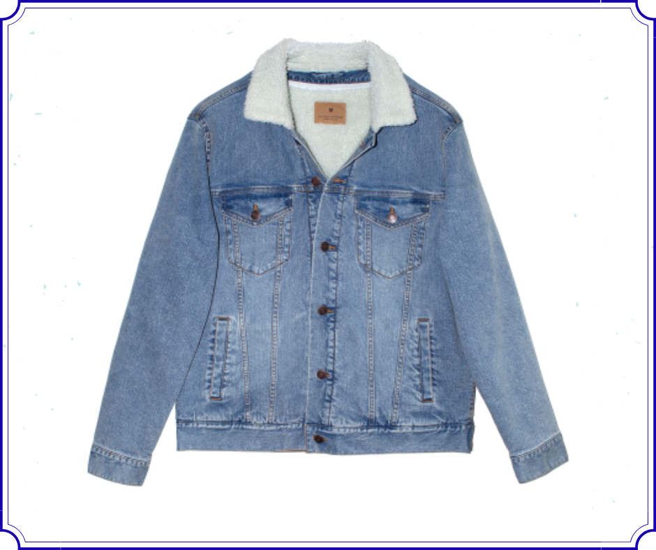 Unisex Sherpa-Lined Denim Jacket