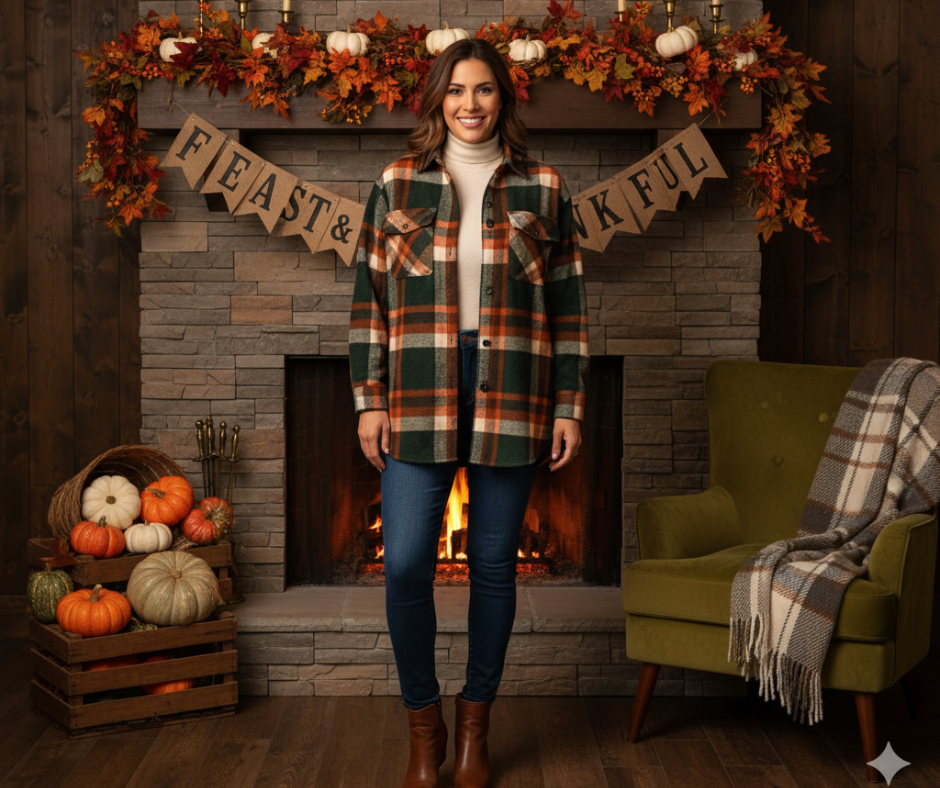 The Look: Oversized Plaid Shirt + Skinny Jeans