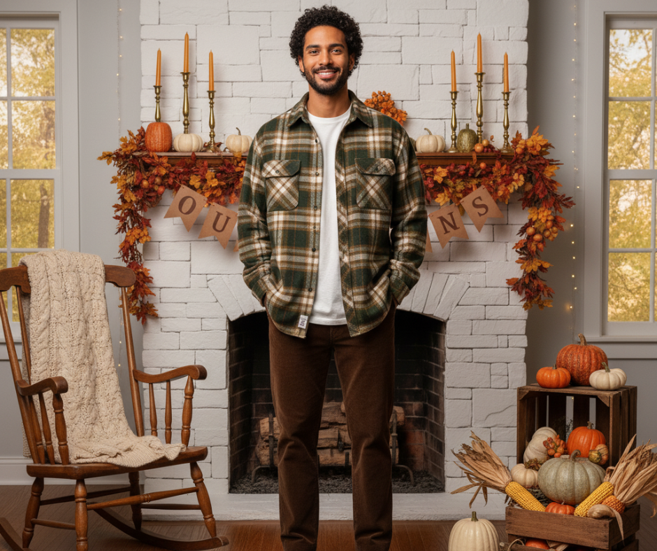 The Look: Flannel Shirt + Corduroy Pants