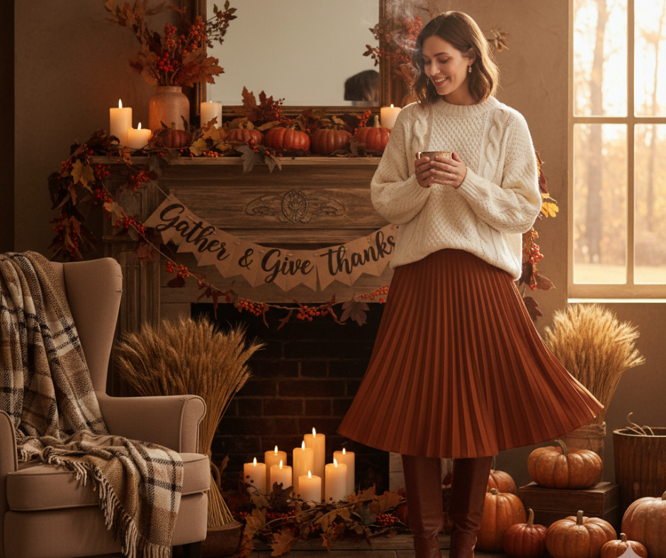 The Look: Sweater Vest + Mini Skirt