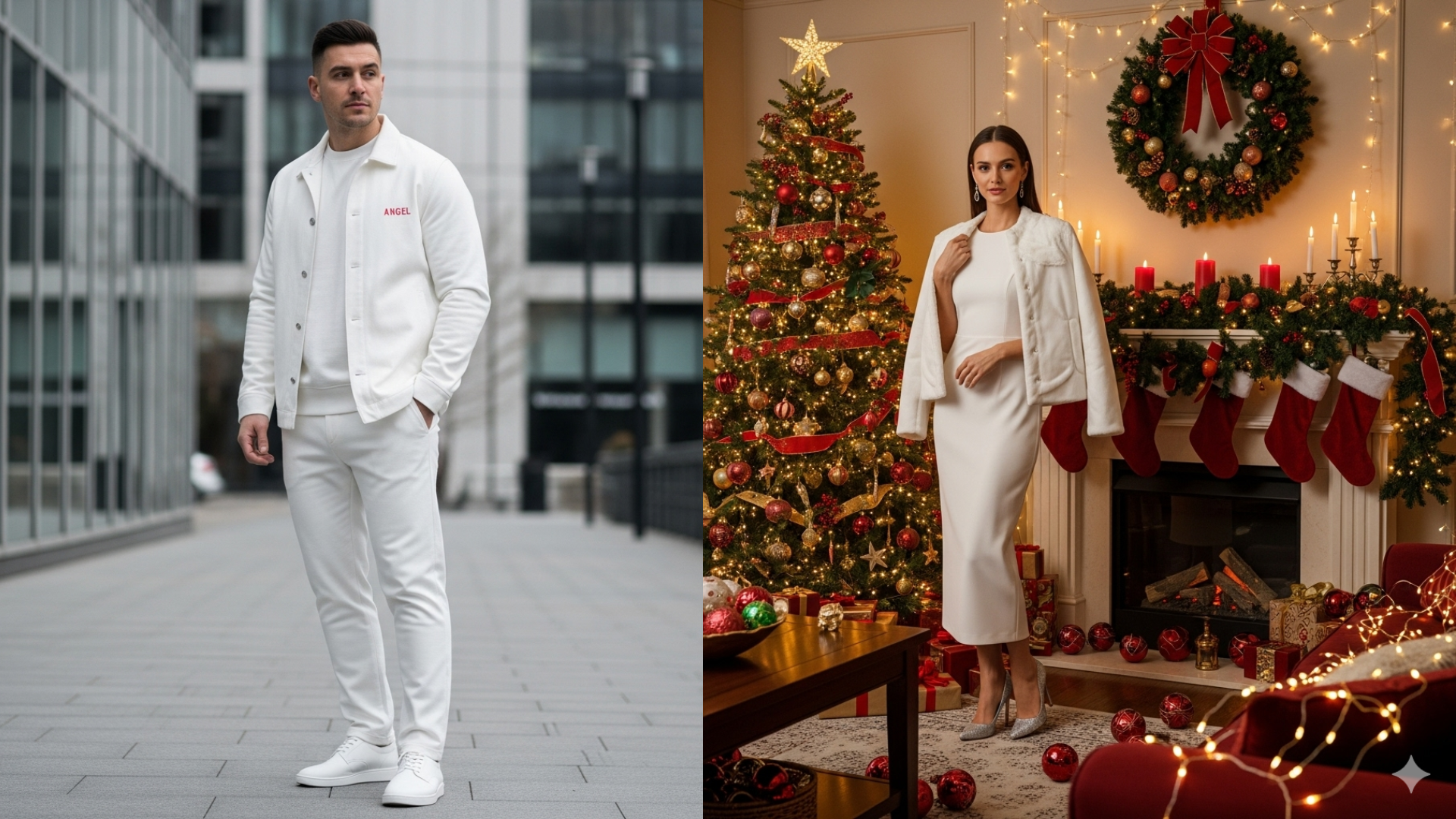 White colored angelic Christmas outfits
