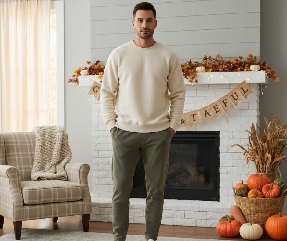 The Look: Crewneck Sweatshirt + Joggers