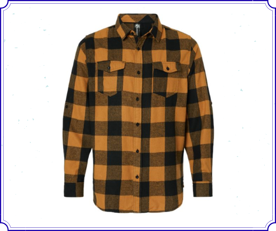 stylish Yarn-Dyed Long Sleeve Flannel Shirt this holiday