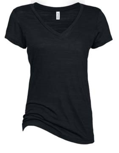Ladies Textured Triblend V-Neck Tee