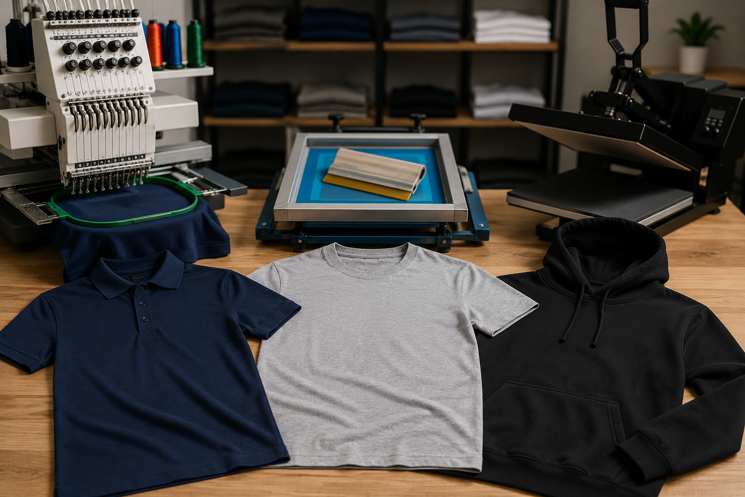 Custom apparel decoration methods comparison