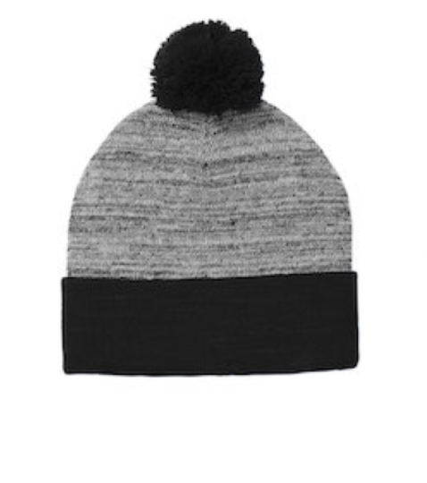 Sport-Tek® Heather Pom Pom Beanie
