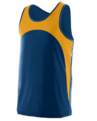 Youth Wicking Polyester Sleeveless Jersey with Contrast Inserts