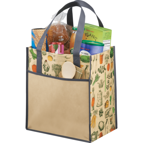Big Grocery Vintage Matte Laminated Non-Woven Tote